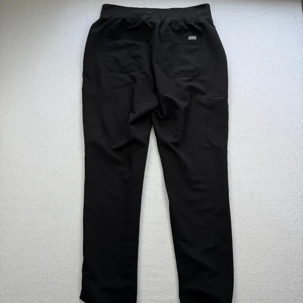 FIGS Yola Skinny Scrub Pants Women’s Large Black Technical Collection - Image 2