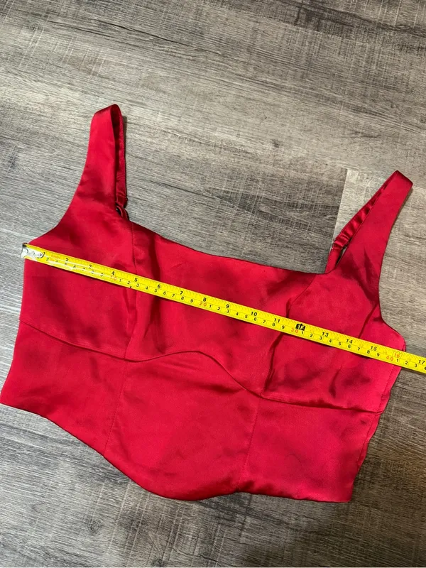 GB by GIANNI BINI Satin Bustier Tank - Image 6