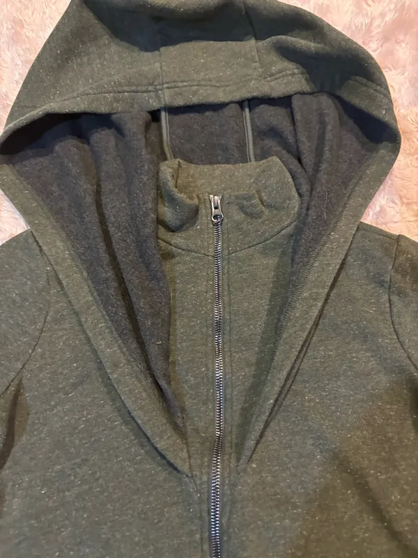 Alo Yoga Hooded Zip up Sweatshirt Size Small Green - Image 2