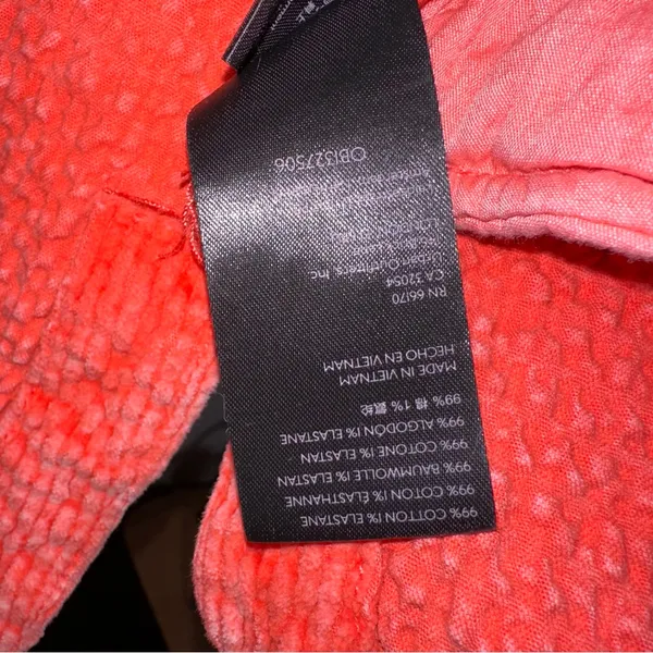 BDG‎ Serena Corduroy Faded Shirt Jacket in Neon Coral Women's Medium Shacket - Image 4