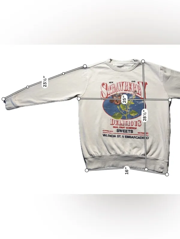 Urban Outfitters Strawberry Women’s Sweatshirt Medium Vintage Graphic Pullover - Image 4