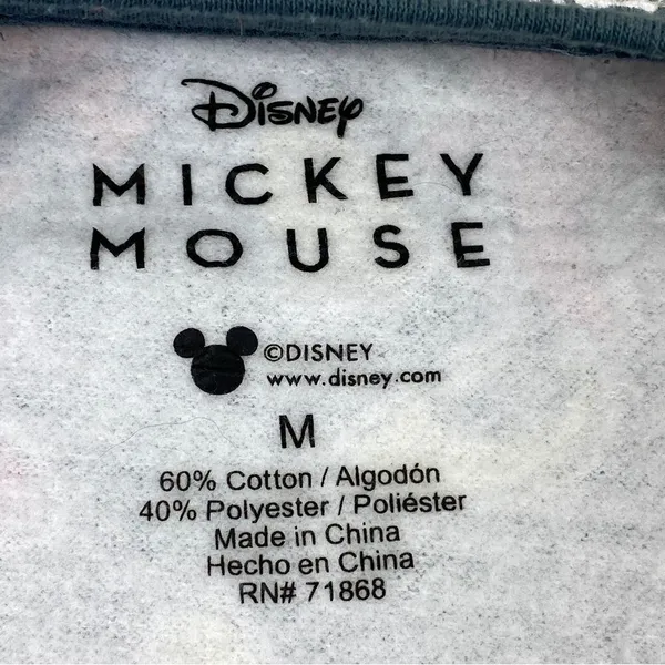 Disney‎ Mickey Mouse And Friends Crop Sweatshirt Gray Multi Medium - Image 10