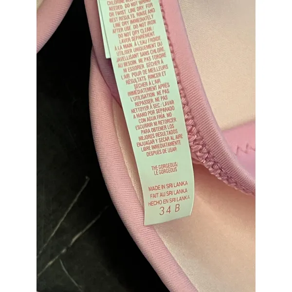 Victoria's Secret Bikini Swim Top Womens 34B Pink Halter Underwire Padded - Image 7