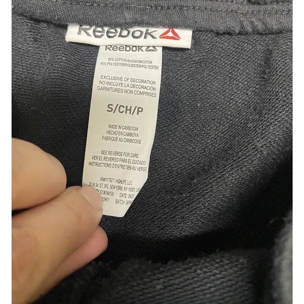 Reebok Womens Shorts Sz S Black Sweatshorts Sweat‎ Athletic Gym - Image 6