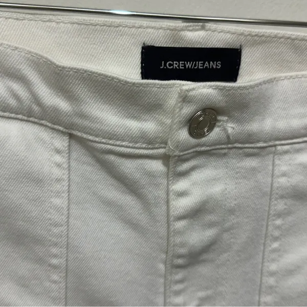 454 J.Crew | EUC White High-Rise Utility Straight Leg Crop Jeans (Size 27P) - Image 9