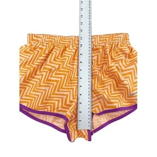 Nike Dri-Fit‎ Orange Chevron Zig Zag Print Running Shorts Size XS - Image 5
