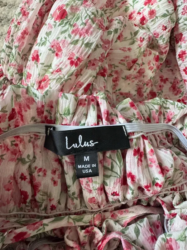 Lulus Dress Mini Floral - Image 3