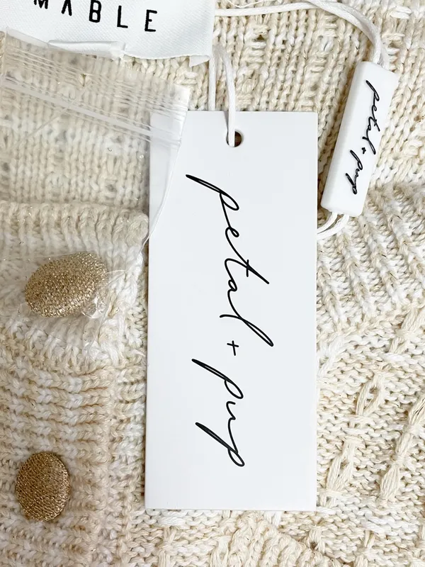 Mable x Petal + Pup Paige Mini Dress M Light Taupe Textured Knit Puff Sleeve - Image 9