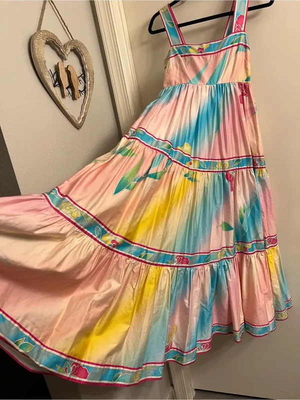 Hunter Bell Rita Cotton Tiered Dress Size XS - Image 7