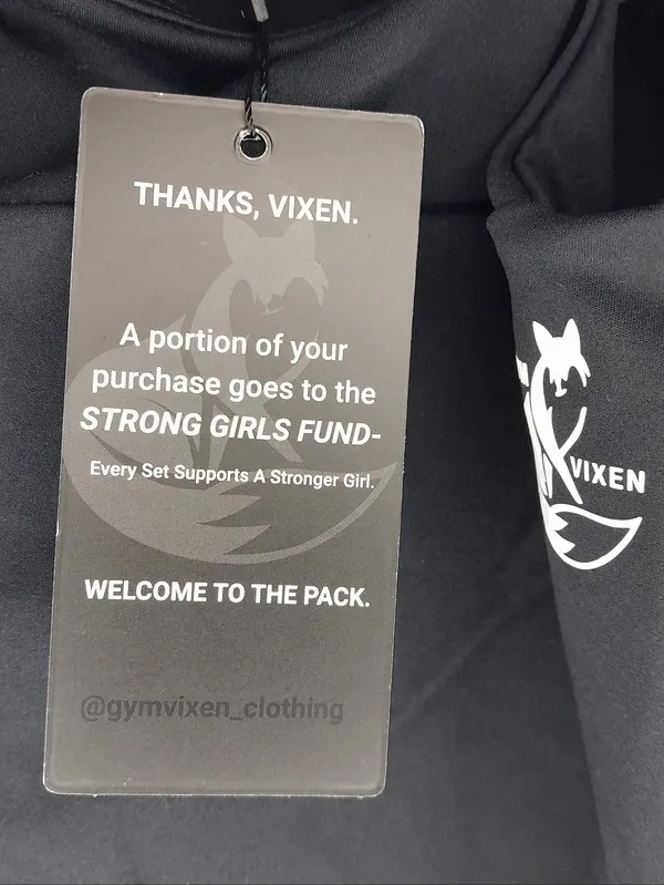 Gym Vixen Black Logo Strappy Fitness Activewear Workout Gym Crop Tank Top NWT - Image 5