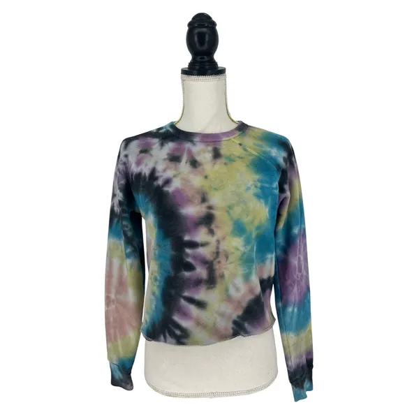 Mother Denim‎ The Hugger Swirling Secrets Tie Dye Sweatshirt XS - Image 2