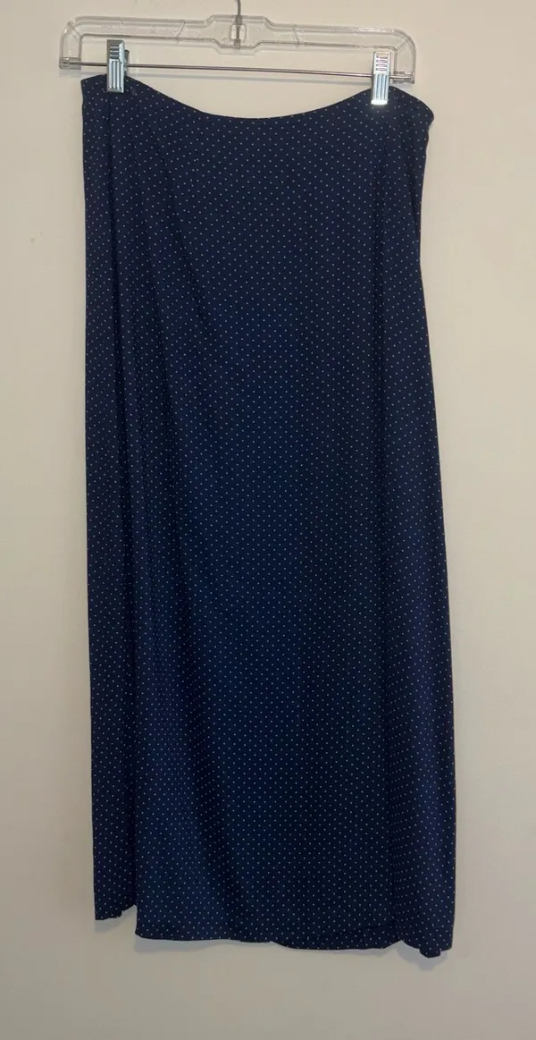 Samantha Lee Blue & White Polka Dot Maxi Skirt - Image 2