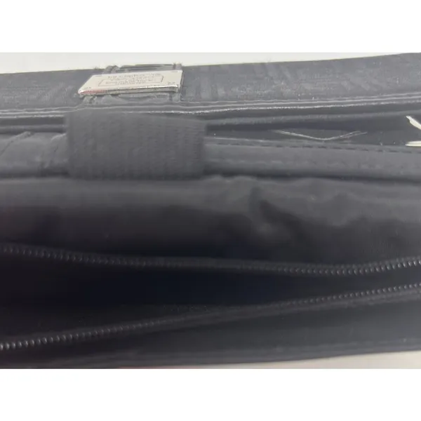 Liz Claiborne Women's‎ Black Tri Fold Wallet Monogram Fabric Pattern - Image 5
