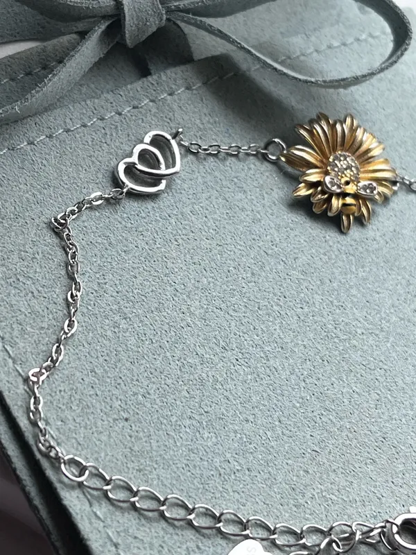 Anthropologie sterling daisy bracelet - Image 2