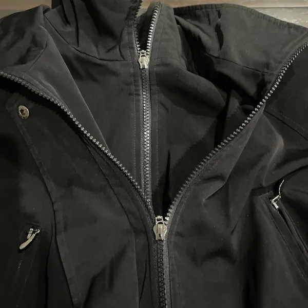 Nautical Heavyweight High Collar Full Zip Utility Jacket 1X Fleece Line Outwear - Image 3
