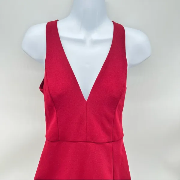 Lulu's Bold Red Backless Dress w/Front Slit Over Left Thigh-Size XS - Image 2