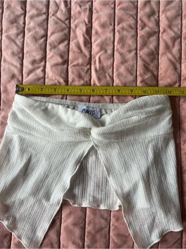 Princess Polly Ivory Twist Hem Cropped Cami Size 4 - Image 3