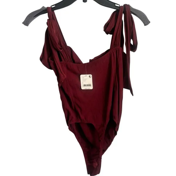 Free People x Intimately FP Lola Bodysuit In Precious Wine NWT S - Image 3