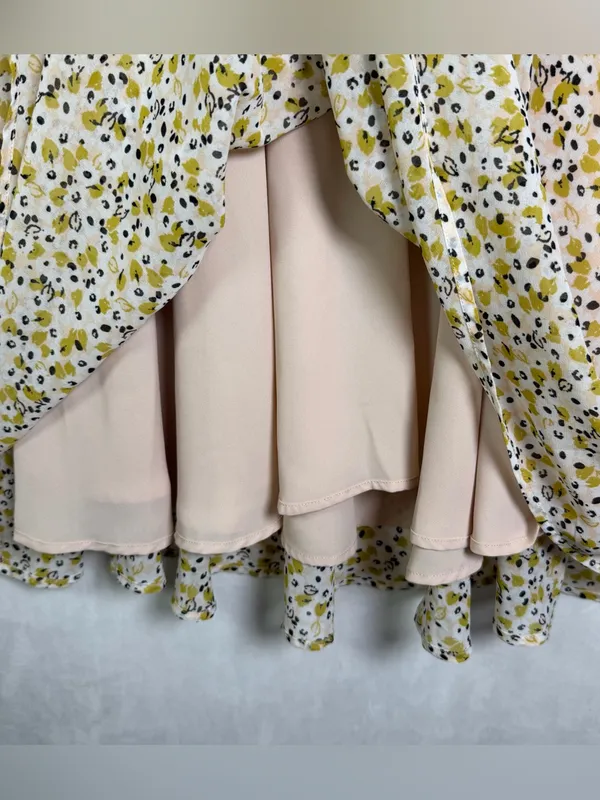 Paper Crown Anthropologie Droplets Dress Sz L Floral Swing Babydoll Boho Cottage - Image 5
