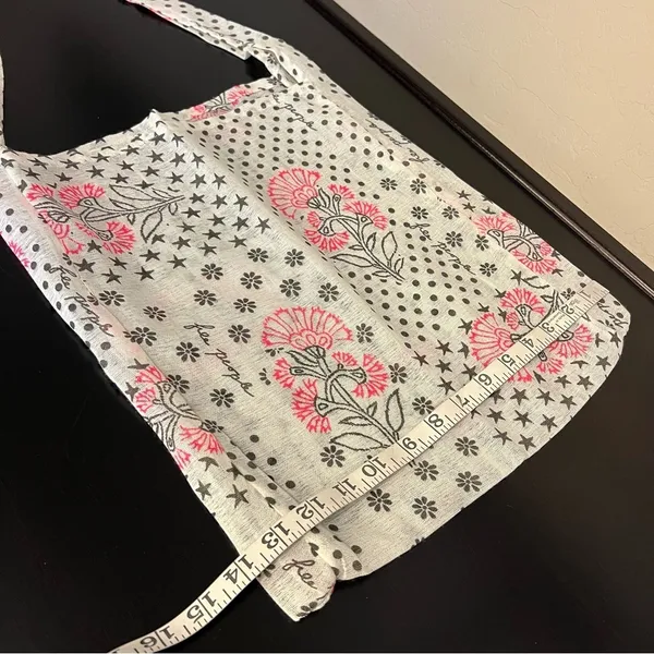 NWOT Free People boho gauzy fabric tote 14”x15”, lightweight, packable - Image 9