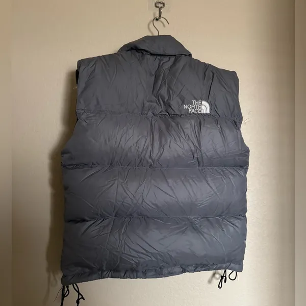 Vintage Y2K The‎ North Face Nuptse Retro Goose Down Puffer Vest S S Silver grey - Image 4