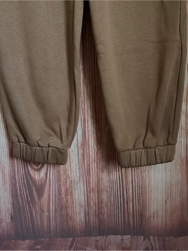 Halara Chestnut Brown High Rise Button Front Sweatpants Joggers Size XS - Image 5