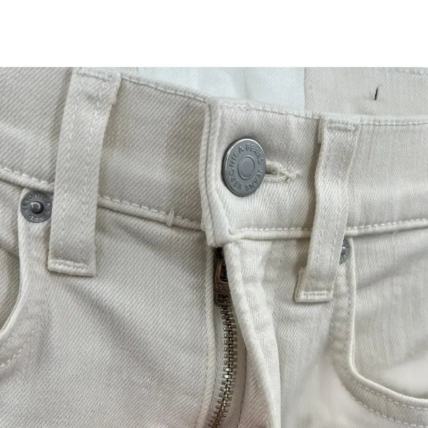 Veronica‎ Beard Carson Jeans Ankle Flare High Rise Ecru Ivory Size 26 US 2 - Image 6