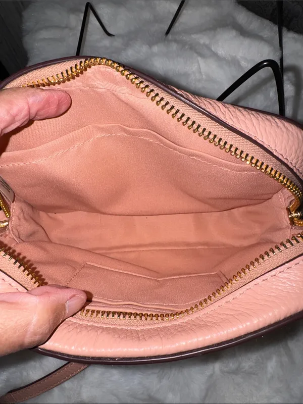 Coach Pebbled Leather Crossbody in Blush Pink - Image 7