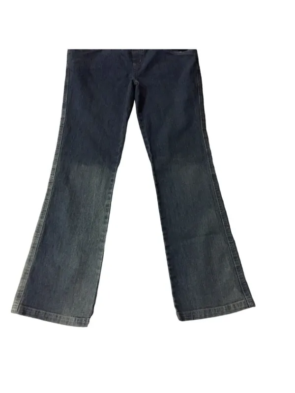 Oh Mamma Maternity Jeans Womens M Bootcut Stretch Denim Used Faded - Image 5