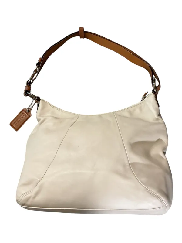 Coach Soho Leather Shoulder Bag Cream Nutmeg Brown Flap Buckle F19580 never used - Image 2
