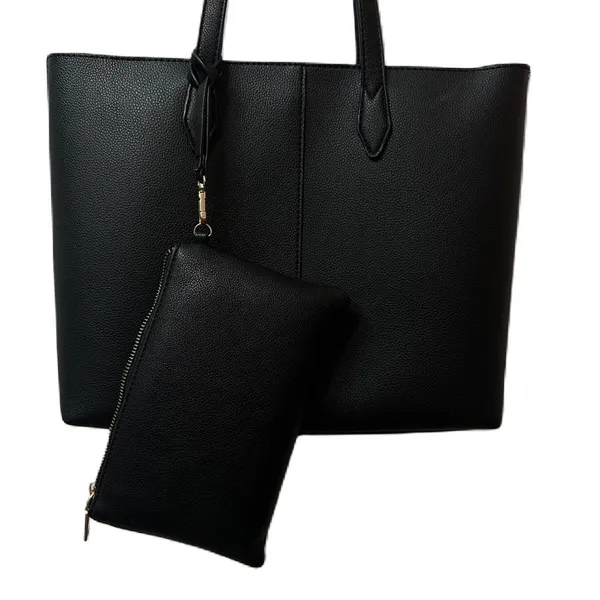 Women’s Black Tote Shoulder‎ Bag Handbag Purse - Image 3
