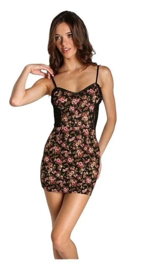 Intimately Free People Metallic Foil Slip Mini Dress NWT Large Adjustable Straps - Image 2