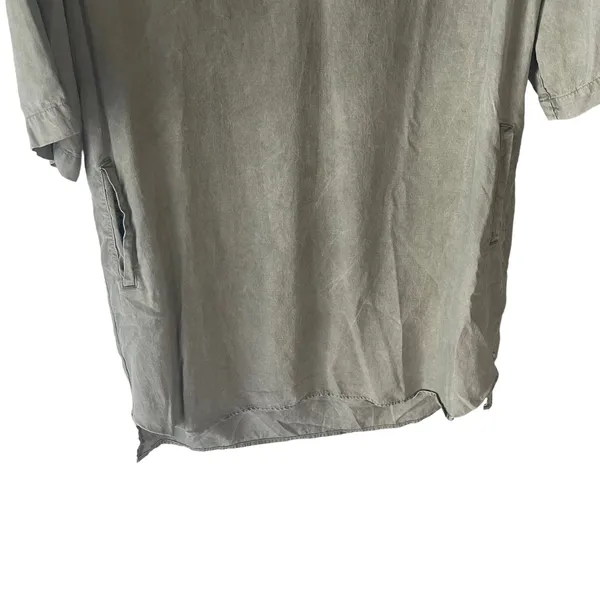 Cloth & Stone Olive‎ Green Tencel Lyocell Shift Dress Pockets M B6582-654-303 - Image 3