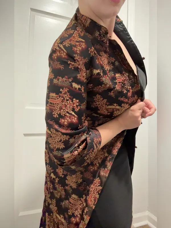 90s Shanghai duster jacket Black - Image 3
