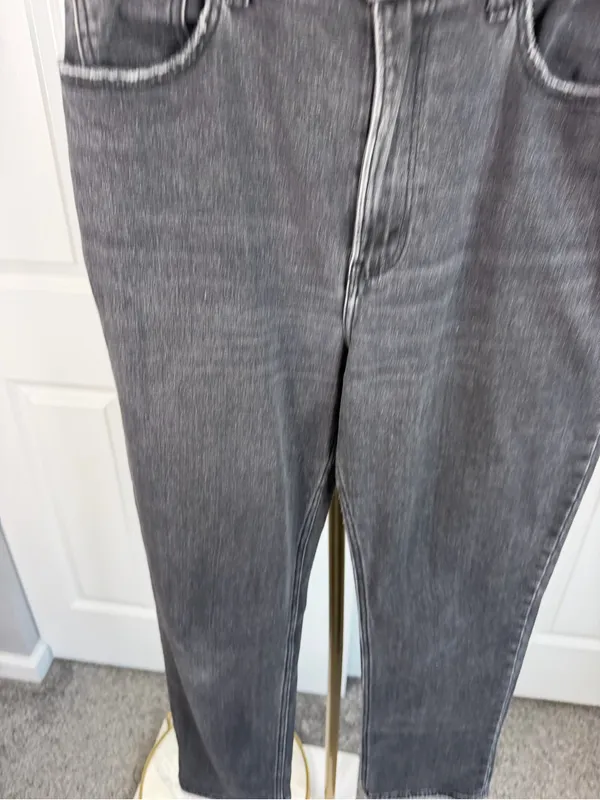 Abercrombie & Fitch Curve Love Ankle Straight Jeans Sz 28/6 Ultra High Rise - Image 4