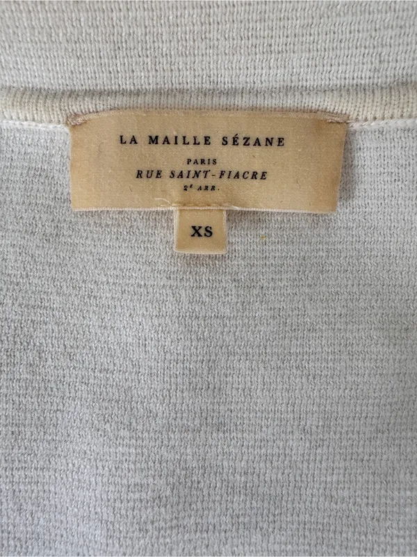 Sézane EUC Betty Merino Wool Cardigan Jacket Ecru Extra Small XS - Image 7
