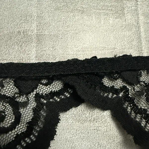 Vintage Victoria's Secret Gold Label Black Lace Garter Belt 90s‎ 80s Canada Made - Image 7