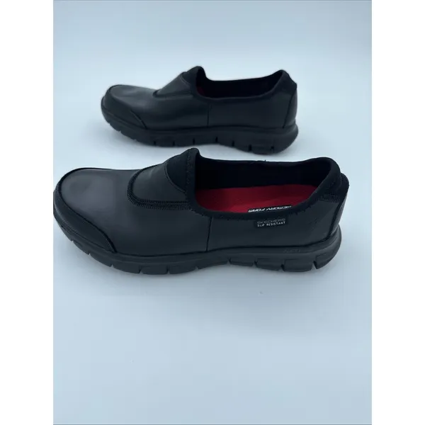 Skechers Women's Sure Track Trickel Work Slip Resistant Work Shoes Black Size 9 - Image 4