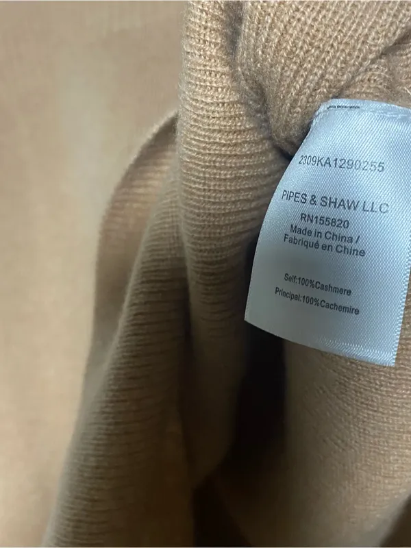 Women’s Camel Turtleneck Sweater Classic Cozy Knit Cashmere Fall Capsule Minimal - Image 5
