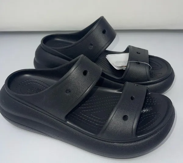 New Crocs Classic Crush Sandal Black High Heel - LIMITED EDITION NWT Size W9 M7 - Image 6