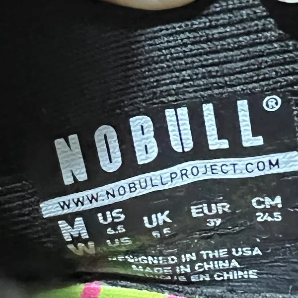 NOBULL Trainer Black Neon Pixel Low Top Training Shoes Size W 8 / M 6.5 - Image 5