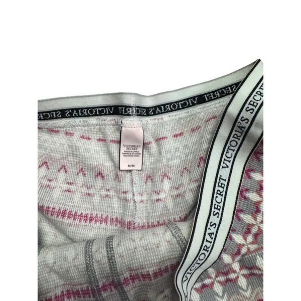 Victoria's Secret Pink‎ Fair Isle Print Thermal Leggings M - Image 3