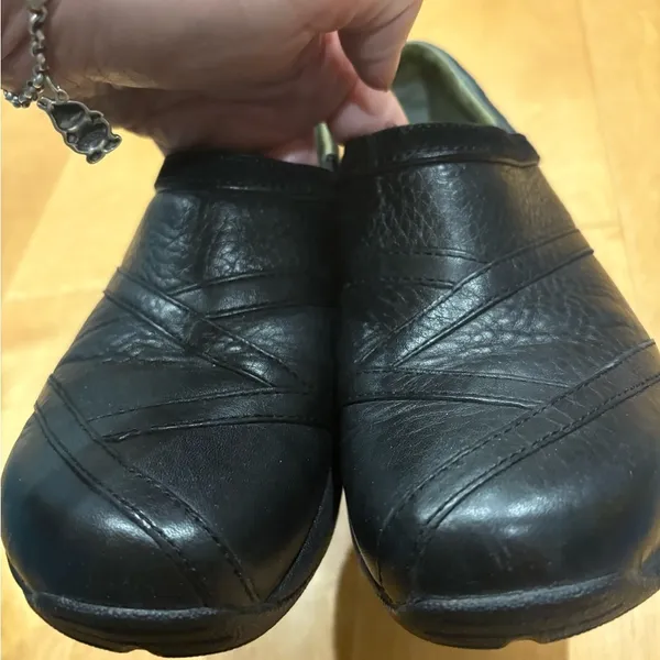 Merrell Encore Eclipse slip on shoes clogs sz 7 black leather - Image 5