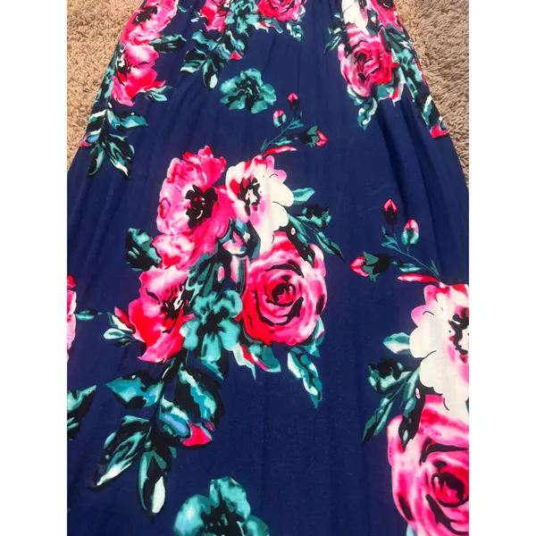 Floral‎ Dress Off the Shoulder Maxi Dress – XS - Image 2