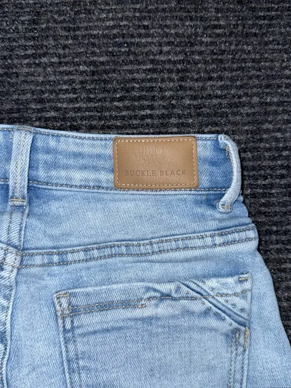 Buckle Black Fit No 23 Cropped Wide Leg Jeans Sz 24 x 27 Light Wash BBX1004A - Image 7