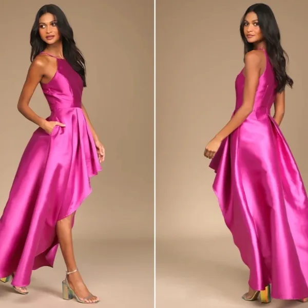 LULU's Prom Wedding Chic Special Event Elegant Sexy High Low Hem Dress - Image 2