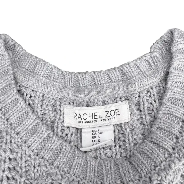 Rachel Zoe Women's Small Grey Cable Knit Sleeveless Sweater Vest Casual‎ Preppy - Image 3