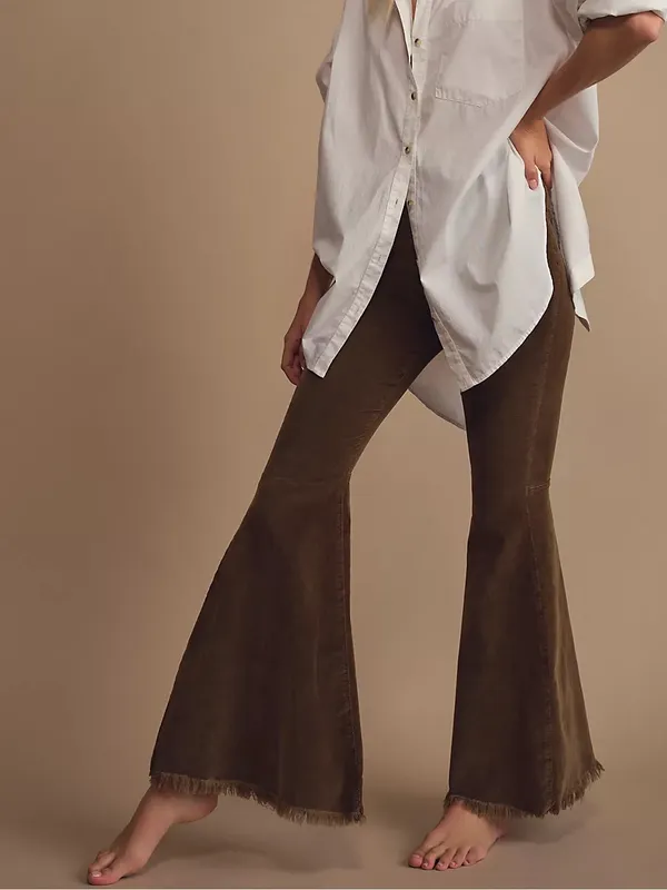 Free People We The Free Just Float On Cord Flare Pants, Velvet Corduroy - Image 15