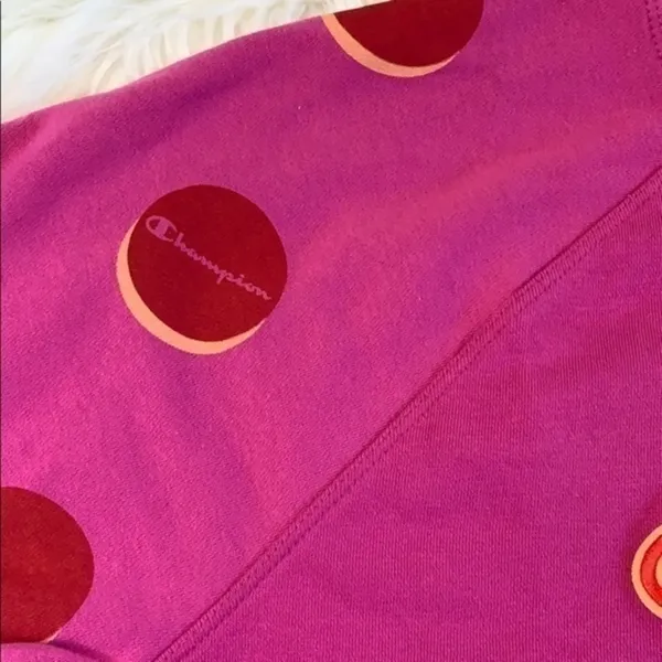 NWT Champion Campus french terry crew neck sweatshirt peony pink XL - Image 7