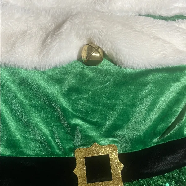 No Boundaries Green Sequin Women's Shorts - Image 2